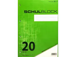 PAPERZONE Schulblock A4 Lineatur 20 50 Blatt