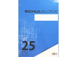 PAPERZONE Schulblock A4 Lineatur 25 50 Blatt