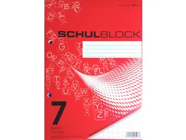 PAPERZONE Schulblock A5 Lineatur 7 50 Blatt