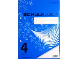 PAPERZONE Schulblock A5 Lineatur 4 50 Blatt