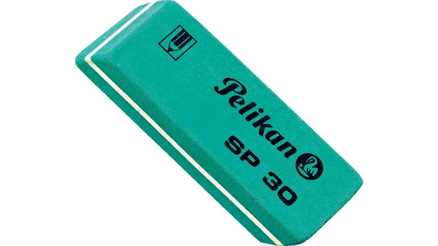 2 Stück Pelikan Radiergummi Radierer SP 30 grün Bleistift und Flächenreinigung 