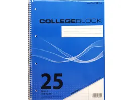 PAPERZONE Collegeblock A4 Lineatur 25 80 Blatt