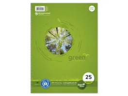 Ursus Green Collegeblock A4 80 Blatt Lineatur 25