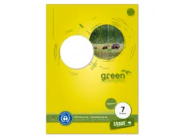 Ursus Green Schulblock Lineatur 7 A4 50 Blatt 7mm kariert