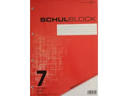 PAPERZONE Schulblock A4 Lineatur 7 50 Blatt