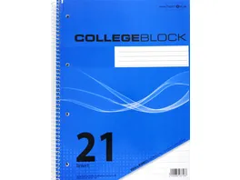 PAPERZONE Collegeblock A4 Lineatur 21 80 Blatt