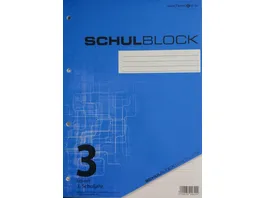 PAPERZONE Schulblock A4 Lineatur 3 50 Blatt
