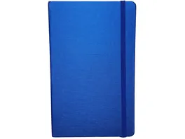 PAPERZONE Notizbuch Metallic liniert 13x21cm blau