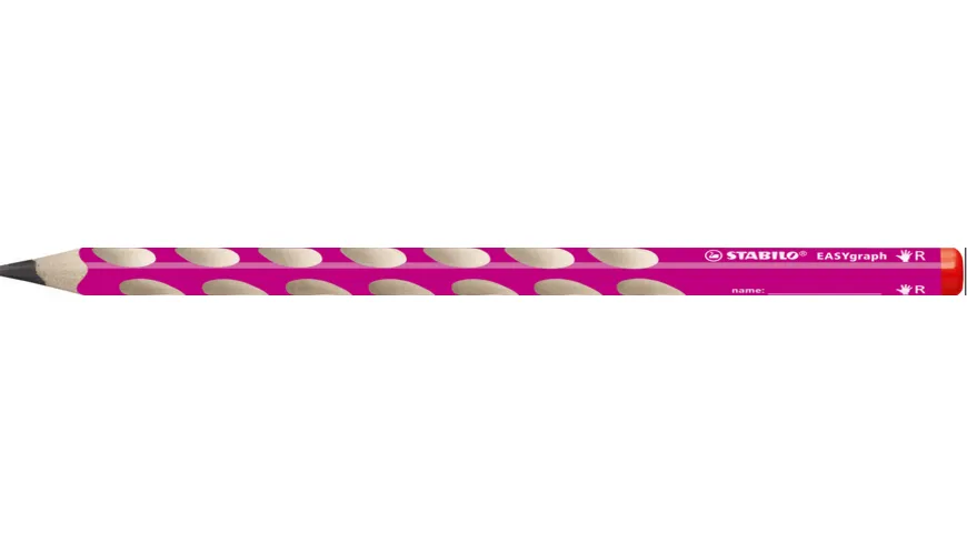 STABILO® Ergonomischer Dreikant-Bleistift für Rechtshänder - STABILO EASYgraph in pink - Einzelstift - Härtegrad HB