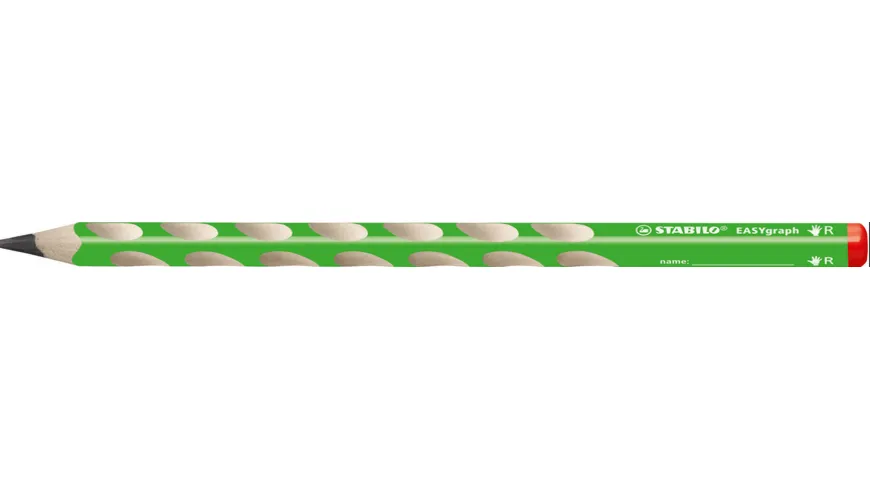 STABILO EASYgraph in grün Ergonomischer Dreikant-Bleistift für Rechtshänder 