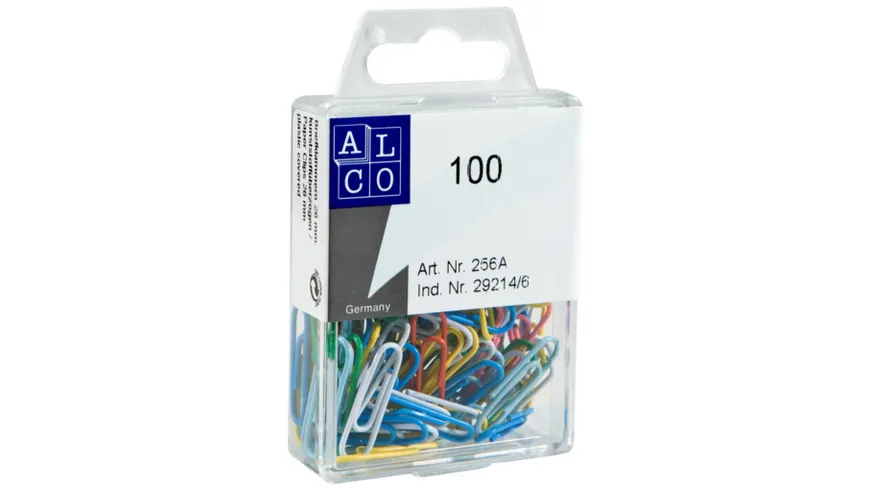 ALCO Büroklammern 100 Stück 26mm farbig