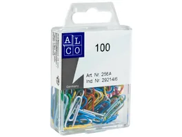 ALCO Bueroklammern 100 Stueck 26mm farbig