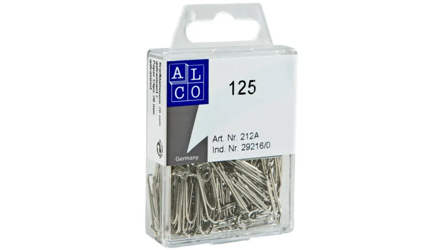 ALCO Büroklammern 125 Stück 26mm verzinkt
