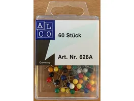 ALCO Landkarten Nadeln 60 Stueck farbig