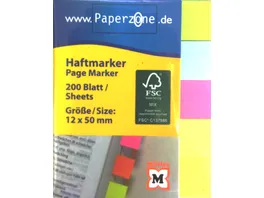 PAPERZONE Haftmarker 200 Blatt 12 x 50mm