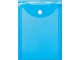 Aktenhuelle mit Druckknopf PP A5 transparent farblich sortiert