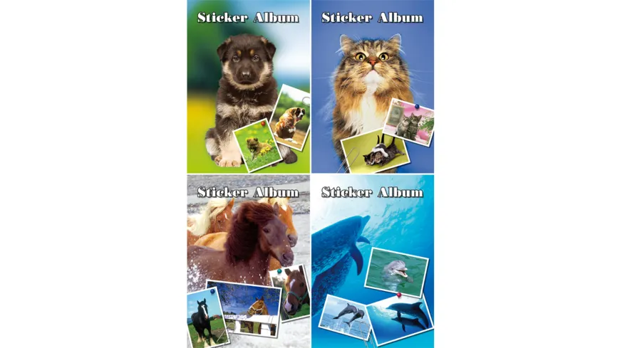 2 x A5 Stickeralbum Stickerheft für Sticker Album Aufkleber Leer Hund Katze Tier 