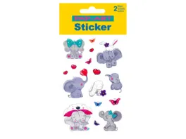 PAP ART Sticker Glitter Elefant
