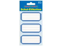 PAP ART Schulbuch Etiketten mit blauem Rand