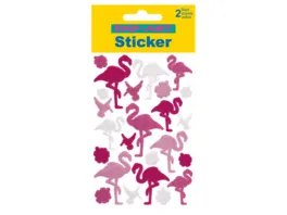 PAP ART Sticker Flamingo Glitzerfolie Hologrammfolie Laserfolie