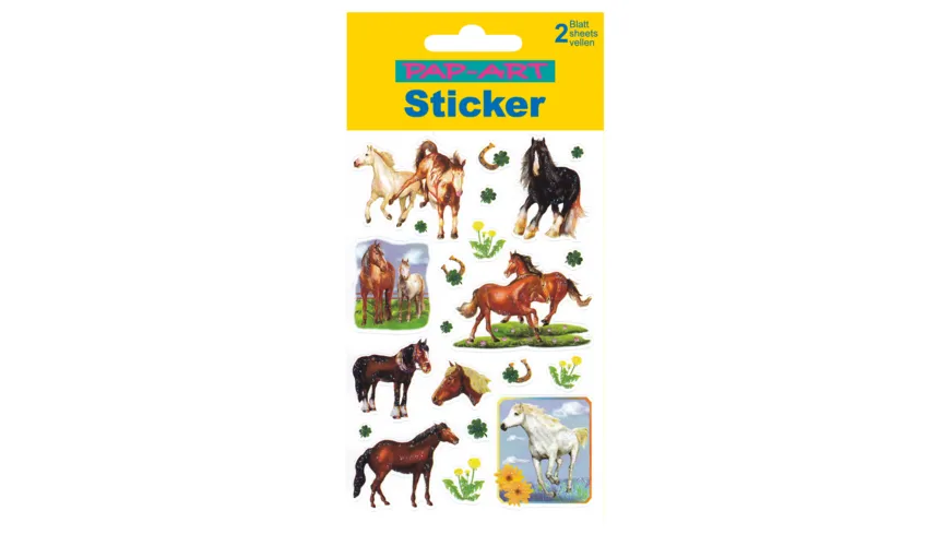 PAP-ART Sticker Glitter Pferde