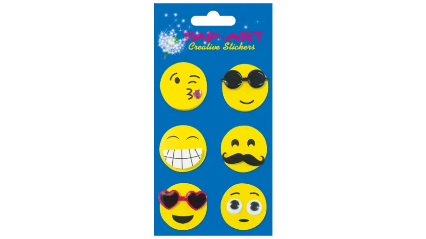 PAP-ART Handmade-Sticker Smileys