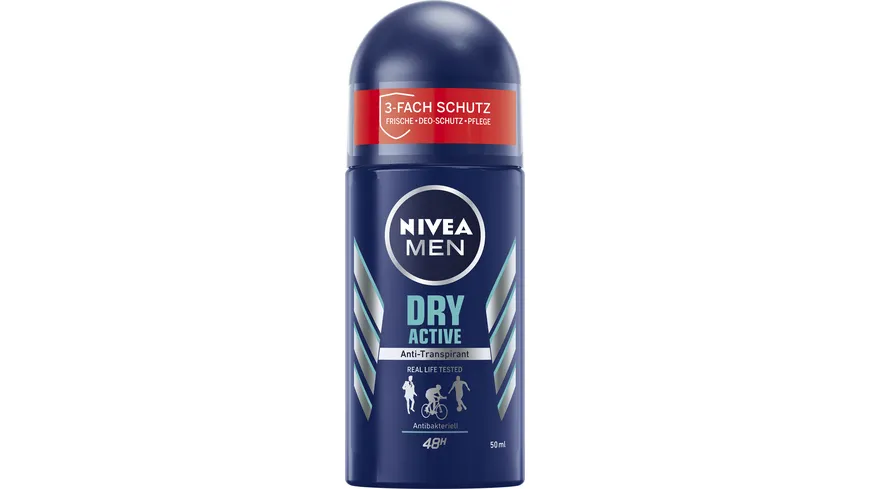 NIVEA Men Deo Roll-On Dry Active Antitranspirant 50 Ml