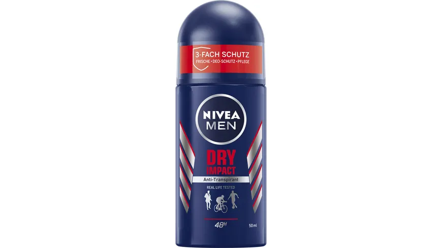 NIVEA MEN Deo Roll-On Dry Impact Antitranspirant