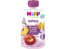 HiPP HiPPis 100g im Quetschbeutel Mirabelle in Apfel Pfirsich ohne Zuckerzusatz ab 1