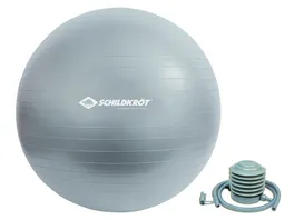 Schildkroet Fitness Gymnastikball 65 cm phthalatfrei mit Ballpumpe silber