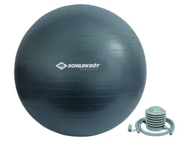 Schildkroet Fitness Gymnastikball 75 cm phthalatfrei mit Ballpumpe anthrazit