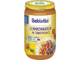 Bebivita Bio Menues Schinkennudeln in Tomatensauce 250g