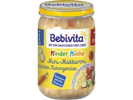 Bebivita Kinder Kueche Mini Makkaroni mit buntem Rahmgemuese 250g
