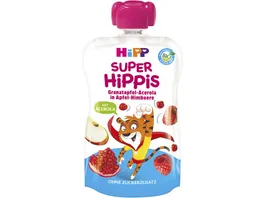 HiPP Super HiPPis im Quetschbeutel 100g Granatapfel Acerola in Apfel Himbeere ab 1 ohne Zusatz von Zucker Zutaten enthalten von Natur aus Zucker