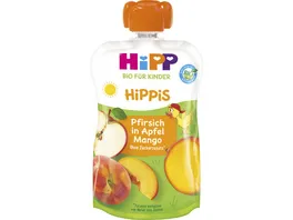 HiPP HiPPis im Quetschbeutel 100g Pfirsich in Apfel Mango ohne Zuckerzusatz ab 1