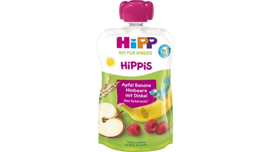 Hipp Bio Hippis Im Quetschbeutel Apfel Banane Himbeere Mit Vollkorn Online Bestellen Muller