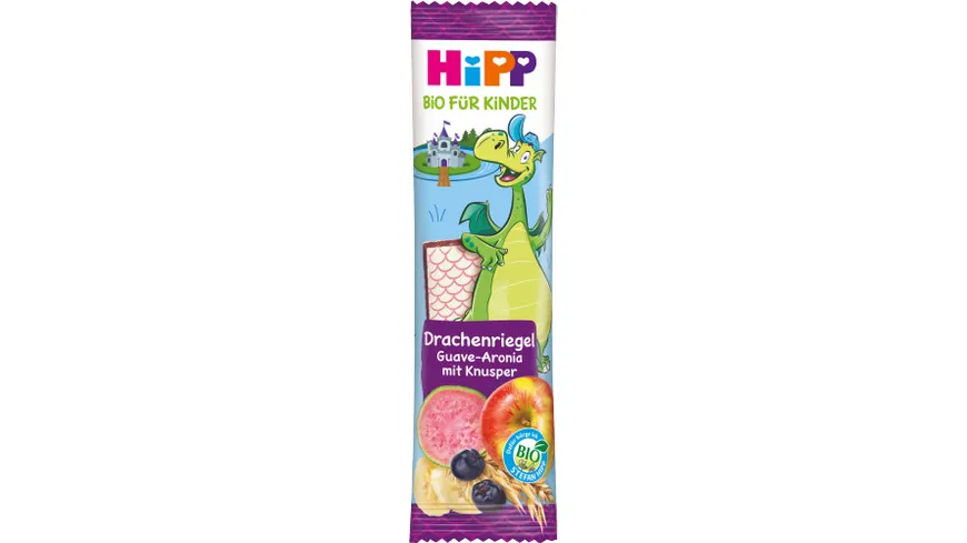 HiPP Drachen Riegel 30g: Guave-Aronia, Für Kinder ab 3 Jahren