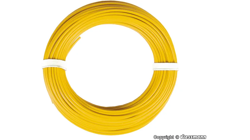 Viessmann 6864 - Kabelring 0,14 mm², gelb, 10 m