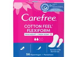 Carefree Cotton Feel Normal Flexiform Frischeduft 56 Stueck