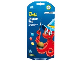 Tinti Zauberbad 3er Pack Badebaelle in Blau Rot und Gelb
