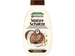 Wahre Schaetze Shampoo Kokosmilch Acadamia 300ml fuer gesundes und fuehlbar geschmeidigeres Haar