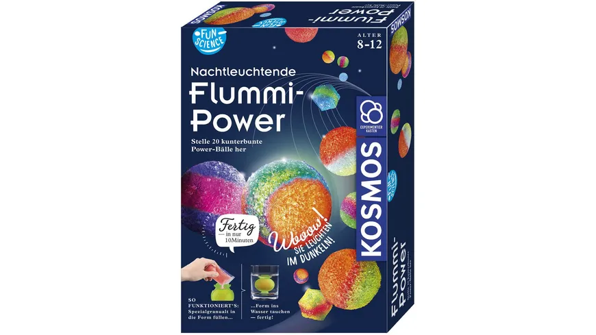 Kosmos Fun Science Nachtleuchtende Flummi-Power Experimentierkasten 
