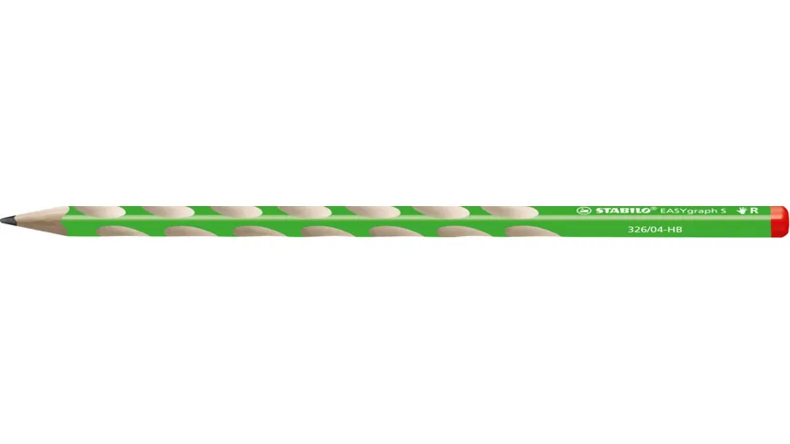 STABILO® Schmaler Dreikant-Bleistift für Rechtshänder - STABILO EASYgraph S in grün - Einzelstift - Härtegrad HB