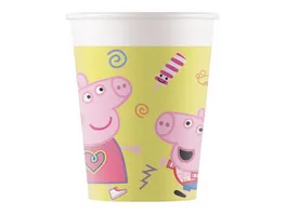 Procos Peppa Pig Party Becher 200 ml 8 Stueck