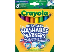 Crayola 8 Ultra Clean aus und abwaschbare Filzstifte