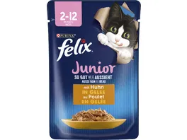 FELIX So gut wie es aussieht in Gelee Junior mit Huhn Katzennassfutter 24x85g Portionsbeutel