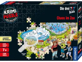 KOSMOS Krimi Puzzle Die drei Kids Chaos im Zoo