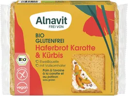 Alnavit Bio Haferbrot Karotte Kuerbis glutenfrei