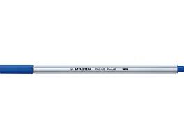 STABILO Premium Filzstift mit Pinselspitze fuer variable Strichstaerken STABILO Pen 68 brush Einzelstift ultramarinblau