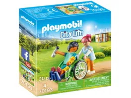 PLAYMOBIL 70193 City Life Patient im Rollstuhl